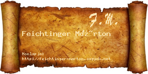 Feichtinger Márton névjegykártya